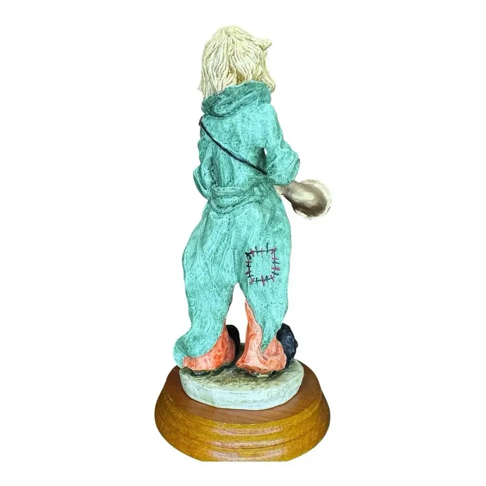 Colorful Clown Playing Saxophone Figurine with Gold Accents - Picture 5 of 8
